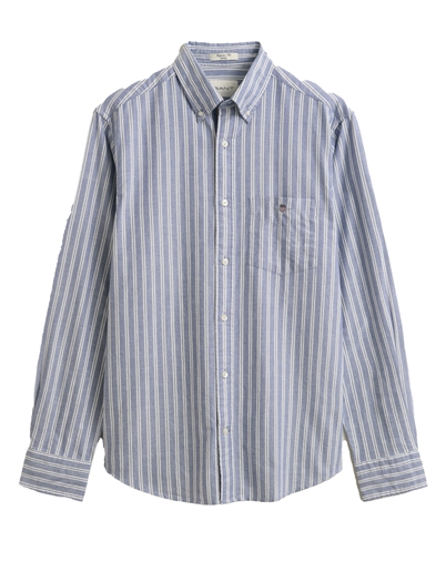 Gant - Regular Check Skjorte - College Blue 